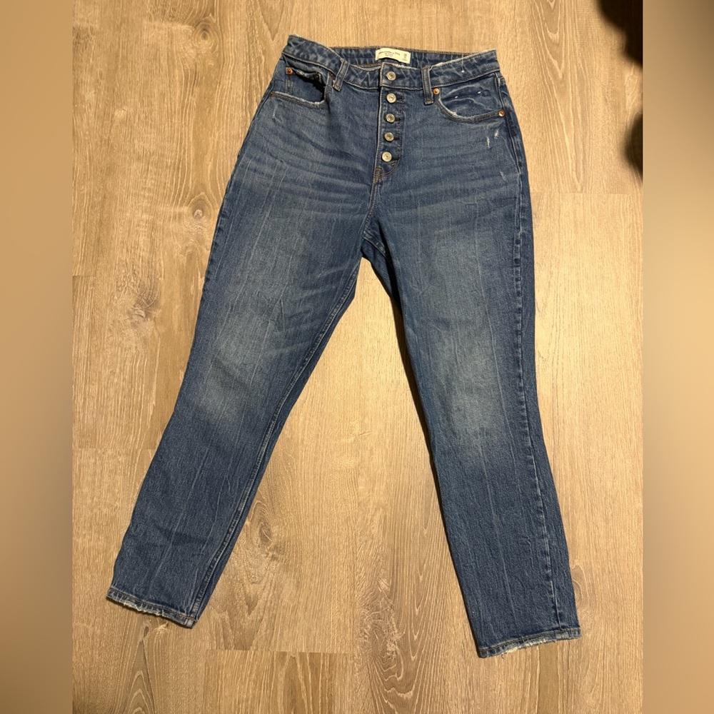 Abercrombie Women's Blue Denim button fly Jeans